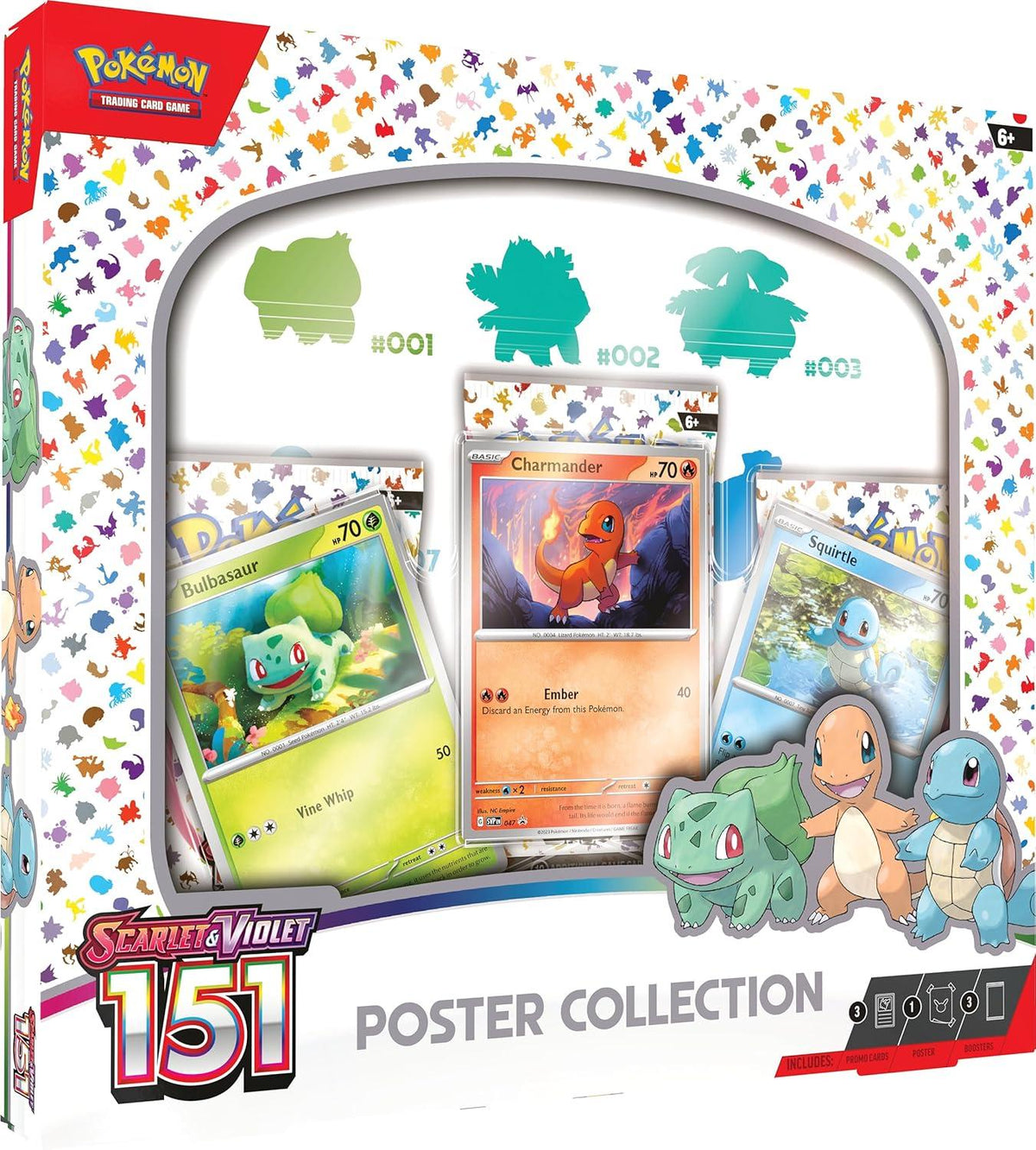 151 poster collection contains 3 packs and 3 promos