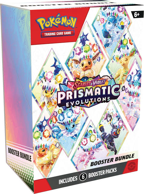 Prismatic evolutions booster bundle contains 6 packs